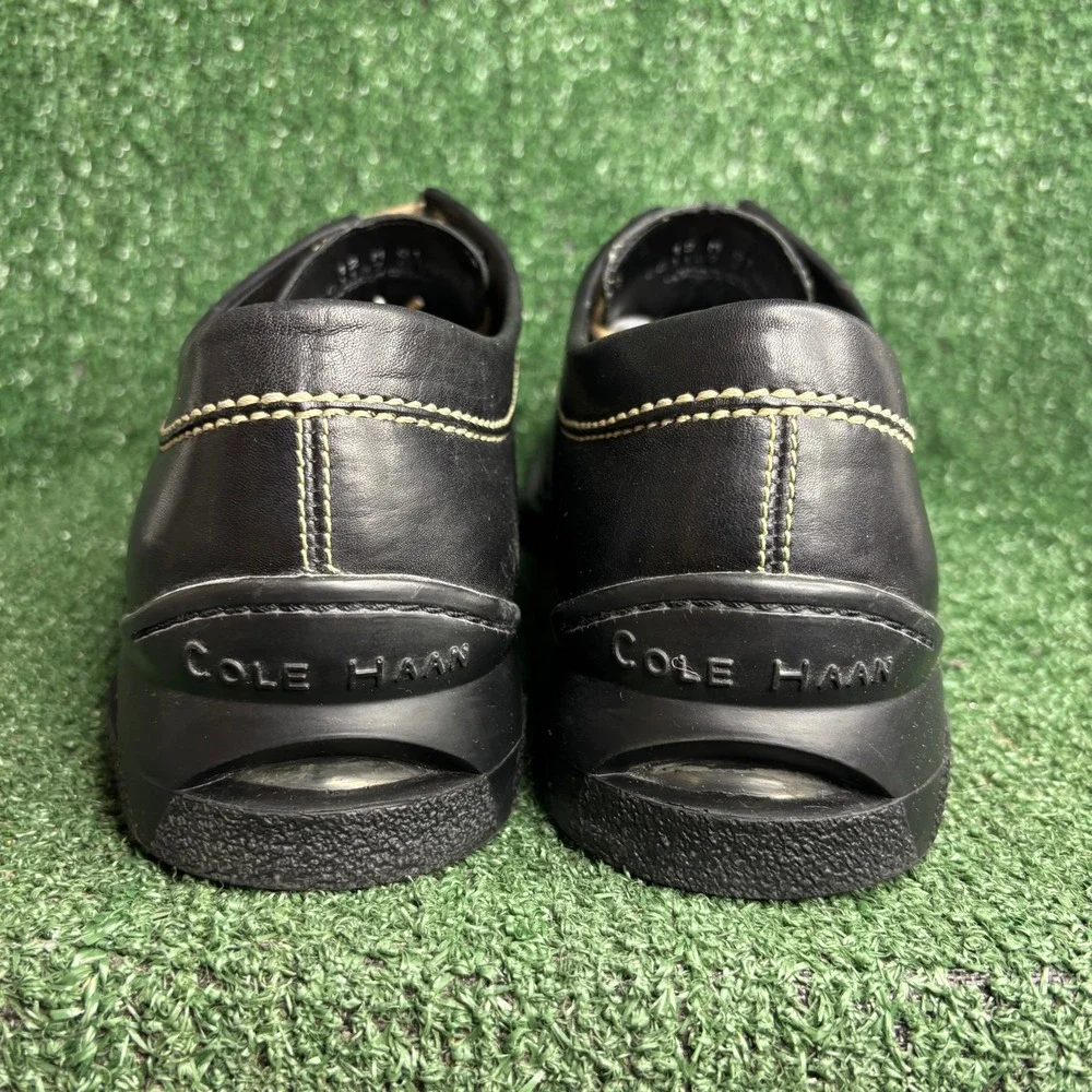 Cole Haan Leather Contrast Stitch Comfort Loafer Dress Shoe Black Mens Size 12 M